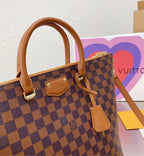 brown LV woman handbag
