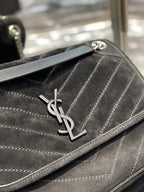 YSL Niki Medium  In Quilted Suede And Smooth Leather Bag