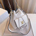LV lockme Black leather Handbag