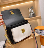 LV leather shoulder handbag