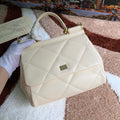 Dolce and Gabbana Medium Sicily Bag In Aria Matelasse  Calfskin
