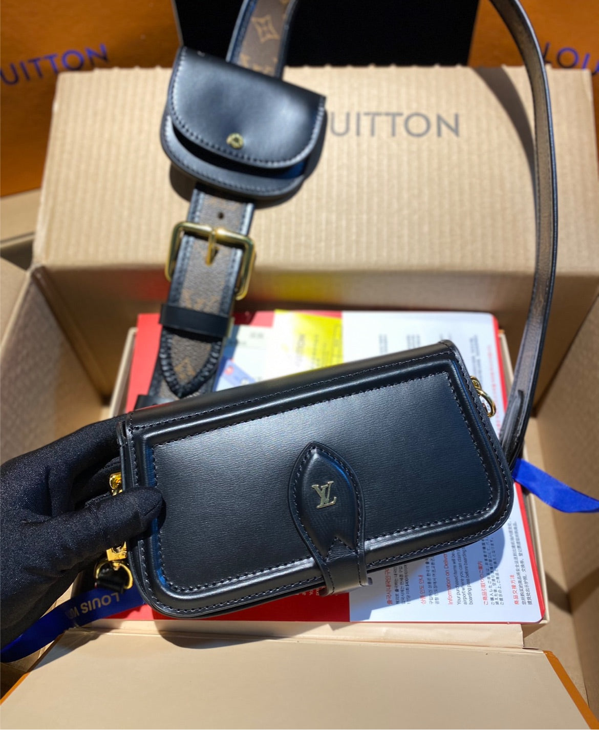 Woman LV crossbody
