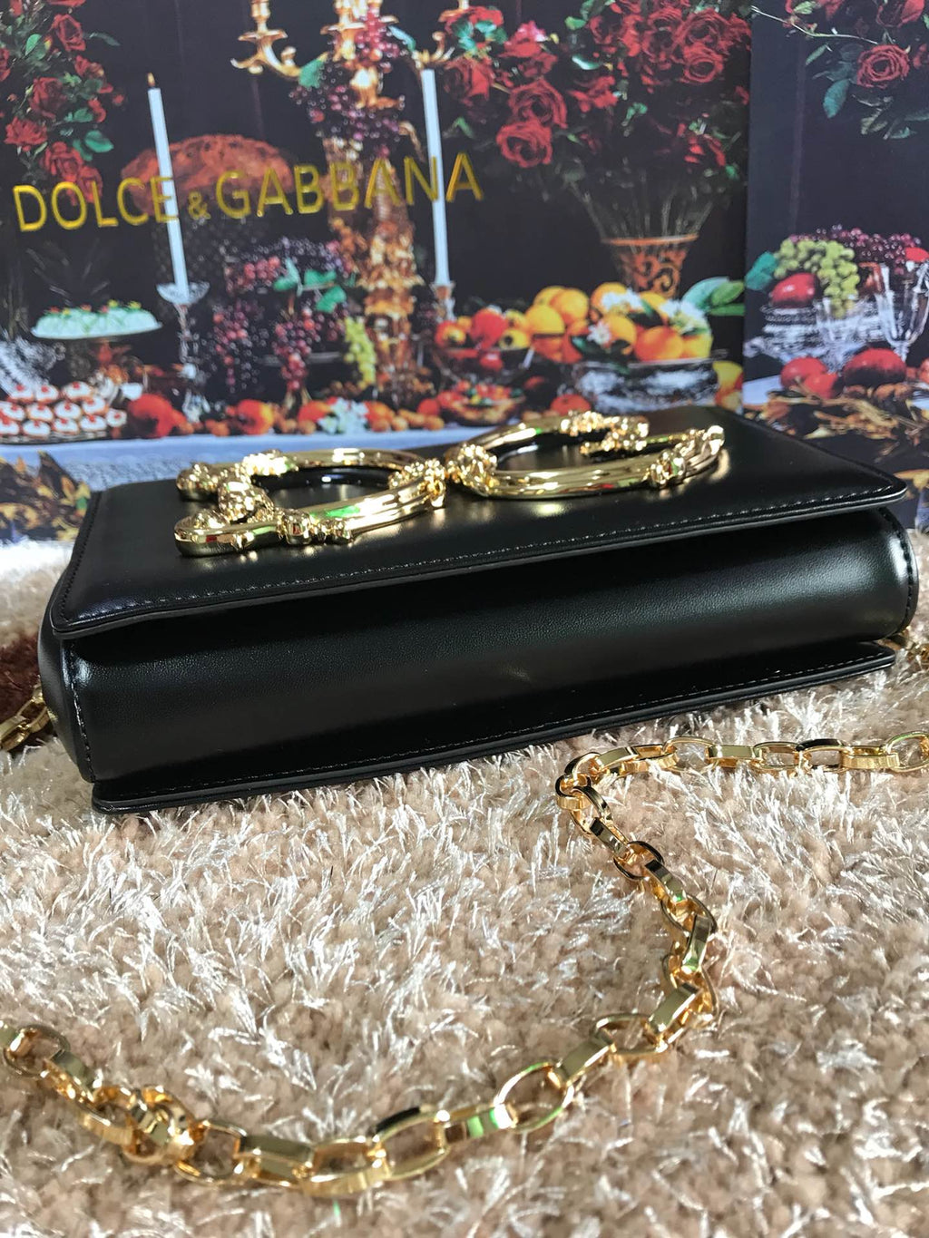 Dolce and Gabbana DG Girls Phone Bag In Smooth Calfskin