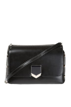 Jimmy Choo Black Chrome Lockett City Leather Cross Body Bag SBK012573
