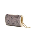 Jimmy Choo Carmen Shoe Print Lame Jacquard Fabric Handbag Small SJQ|153