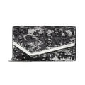 Jimmy Choo Emmie Black Silver Double Faced Sequins Handbag DFS/000071