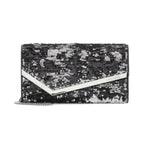 Jimmy Choo Emmie Black Silver Double Faced Sequins Handbag DFS/000071