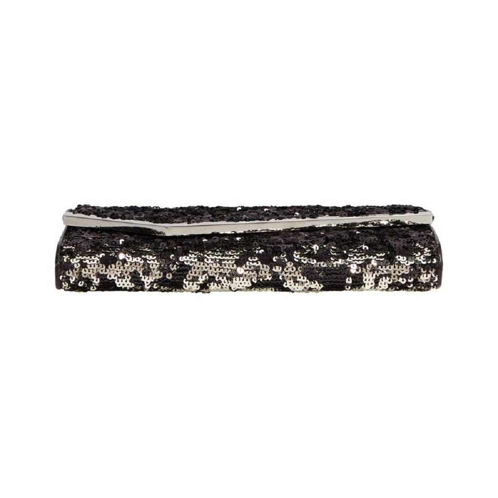 Jimmy Choo Emmie Black Silver Double Faced Sequins Handbag DFS/000071