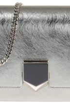 Jimmy Choo Metallic Silver Lockett Crossbody Shoulder Bag AA0202