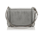 Jimmy Choo Metallic Silver Lockett Crossbody Shoulder Bag AA0202