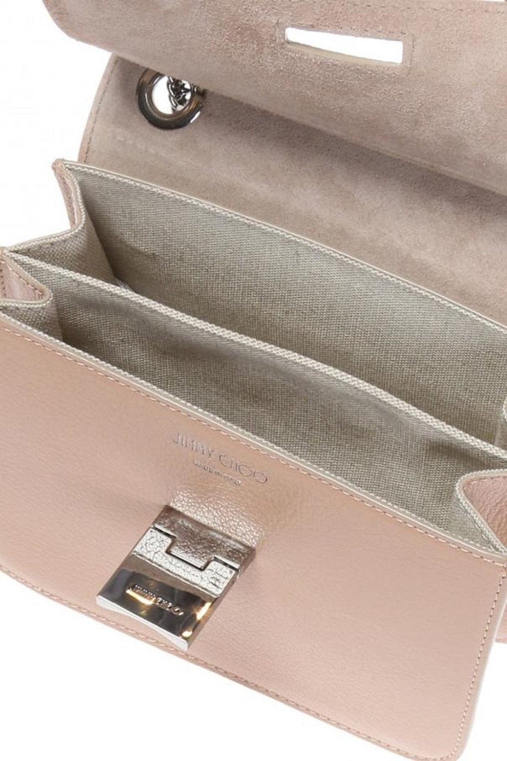 Jimmy Choo Mini Rebel Pink Crossbody Bag Silver Chain Strap REBEL/XB