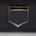 Jimmy Choo Black Chrome Lockett City Leather Cross Body Bag SBK012573