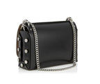 Jimmy Choo Lockett Petite Black Leather Gold Silver Studs JIK010003