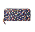Miu Miu Portafaglio Lampo Blue Glace Flower Leather Wallet 5ML506