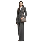 Prada Argilla Grey Vitello Phenix Leather Double Zip Cross Body Bag 1BH079
