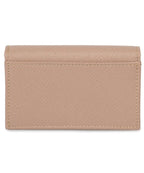 Prada Cammeo Beige Saffiano Leather Credit Card Holder Wallet 1MC122