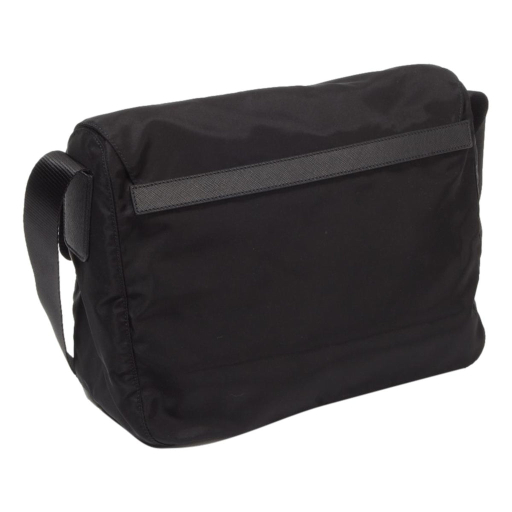 Prada Black Nylon Triangle Logo Messenger Bag 1BD671