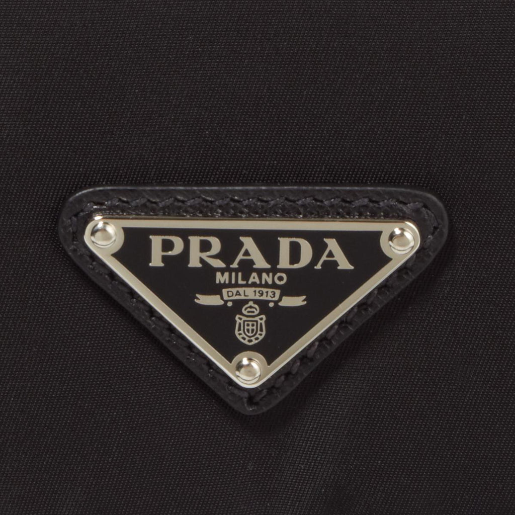 Prada Black Nylon Triangle Logo Messenger Bag 1BD671