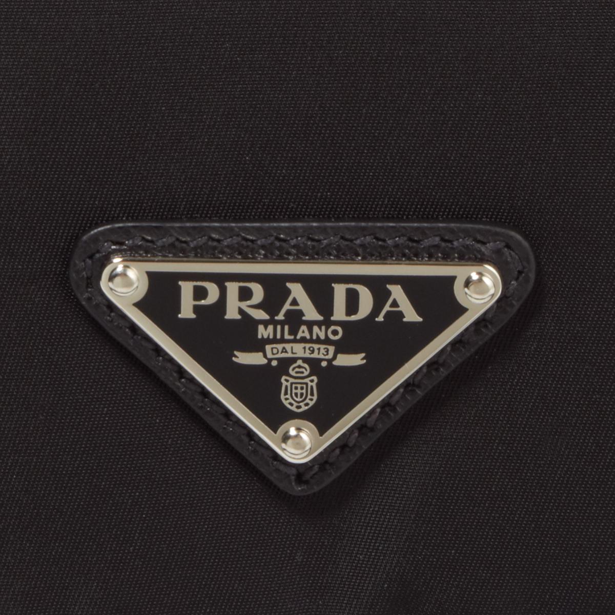 Prada Black Nylon Triangle Logo Messenger Bag 1BD671