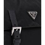 Prada Black Nylon Triangle Logo Messenger Bag 1BD671