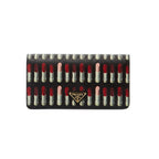 Prada Black Saffiano Leather Lipstick Mini Cross Body Handbag 1DH044