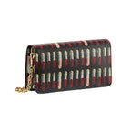 Prada Black Saffiano Leather Lipstick Mini Cross Body Handbag 1DH044