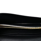 Prada Black Saffiano Leather Snap ID Holder Long Wallet 1MH132