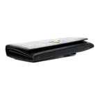 Prada Black Saffiano Leather Snap ID Holder Long Wallet 1MH132
