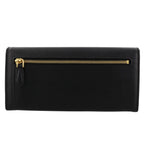 Prada Black Saffiano Leather Triangle Logo Continental Wallet 1MH132