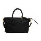 Prada Black Tessuto Nylon Leather Two-Way Satchel Handbag 1BA104