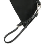 Prada Black Tessuto Nylon Pouch Prada Logo Wristlet Clutch Bag 1NH545