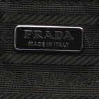 Prada Black Tessuto Nylon Pouch Prada Logo Wristlet Clutch Bag 1NH545