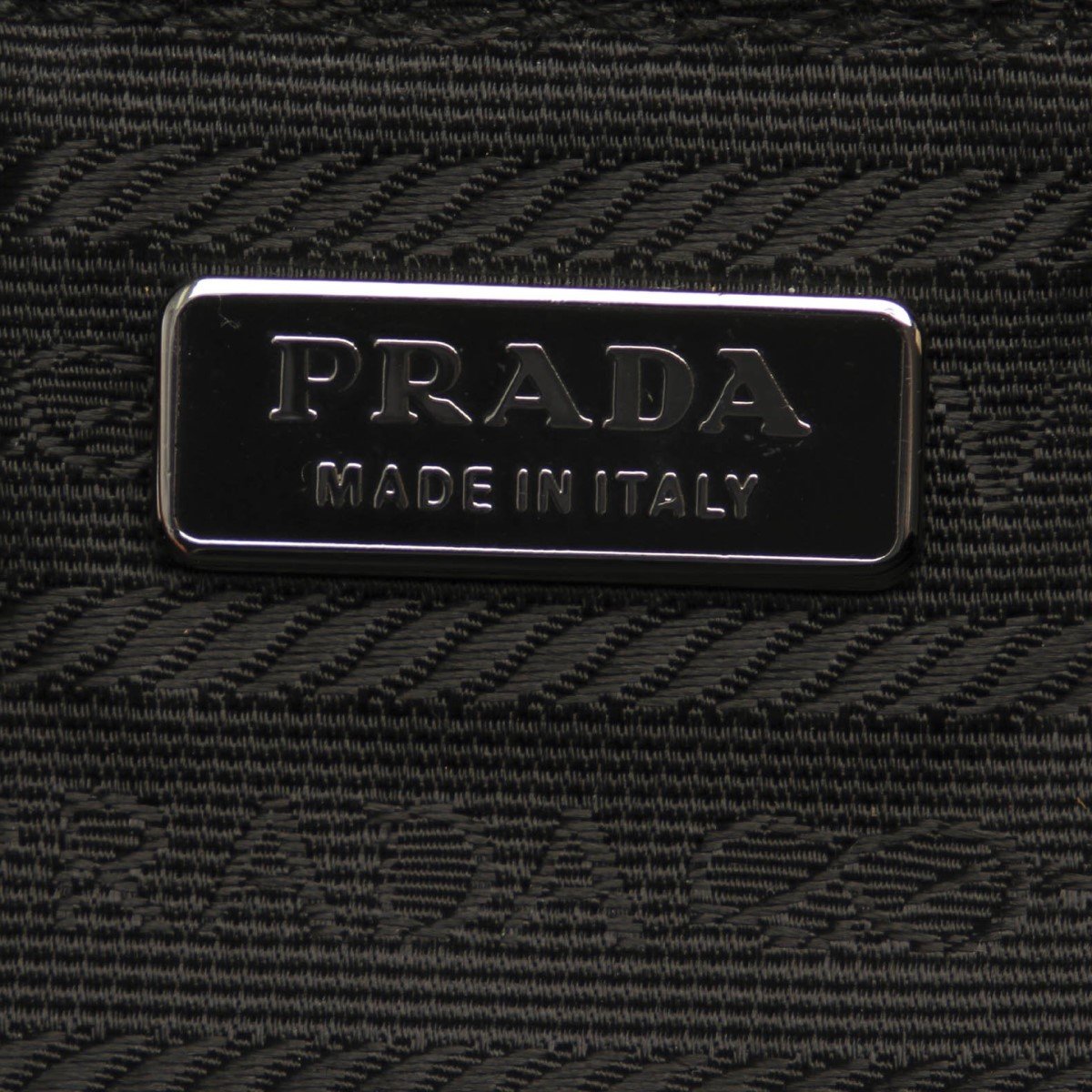 Prada Black Tessuto Nylon Pouch Prada Logo Wristlet Clutch Bag 1NH545