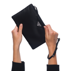 Prada Black Tessuto Nylon Pouch Prada Logo Wristlet Clutch Bag 1NH545