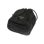 Prada Black Tessuto Nylon Triangle Logo Drawstring Bucket Bag 1NA369
