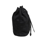 Prada Black Tessuto Nylon Triangle Logo Drawstring Bucket Bag 1NA369