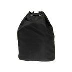Prada Black Tessuto Nylon Triangle Logo Drawstring Bucket Bag 1NA369