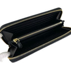 Prada Black Tessuto Nylon Zip Around Wallet 1ML506