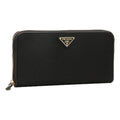Prada Black Tessuto Nylon Zip Around Wallet 1ML506