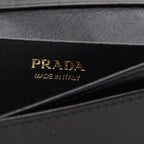 Prada Black Vitello Move Leather Card Case Wallet 1MC122