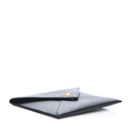 Prada Black Vitello Move Leather Long Envelope Wallet 1MF175