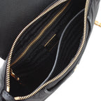 Prada Tessuto Nylon Saffiano Trim Chain Black Cross Body Bag 1BH085