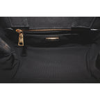 Prada Canapa Beige Woven Straw Black Canvas Trim Tote Handbag 1BG155