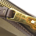 Prada Canvas Jacquard Logo Brown Leather Trim Small Satchel 1BA111