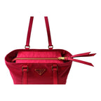Prada Fuchsia Pink Tessuto Nylon Shopping Tote Bag 1BG291