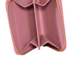 Prada Geranio Pink Vitello Move Leather Gold Zip Coin Wallet 1MM268