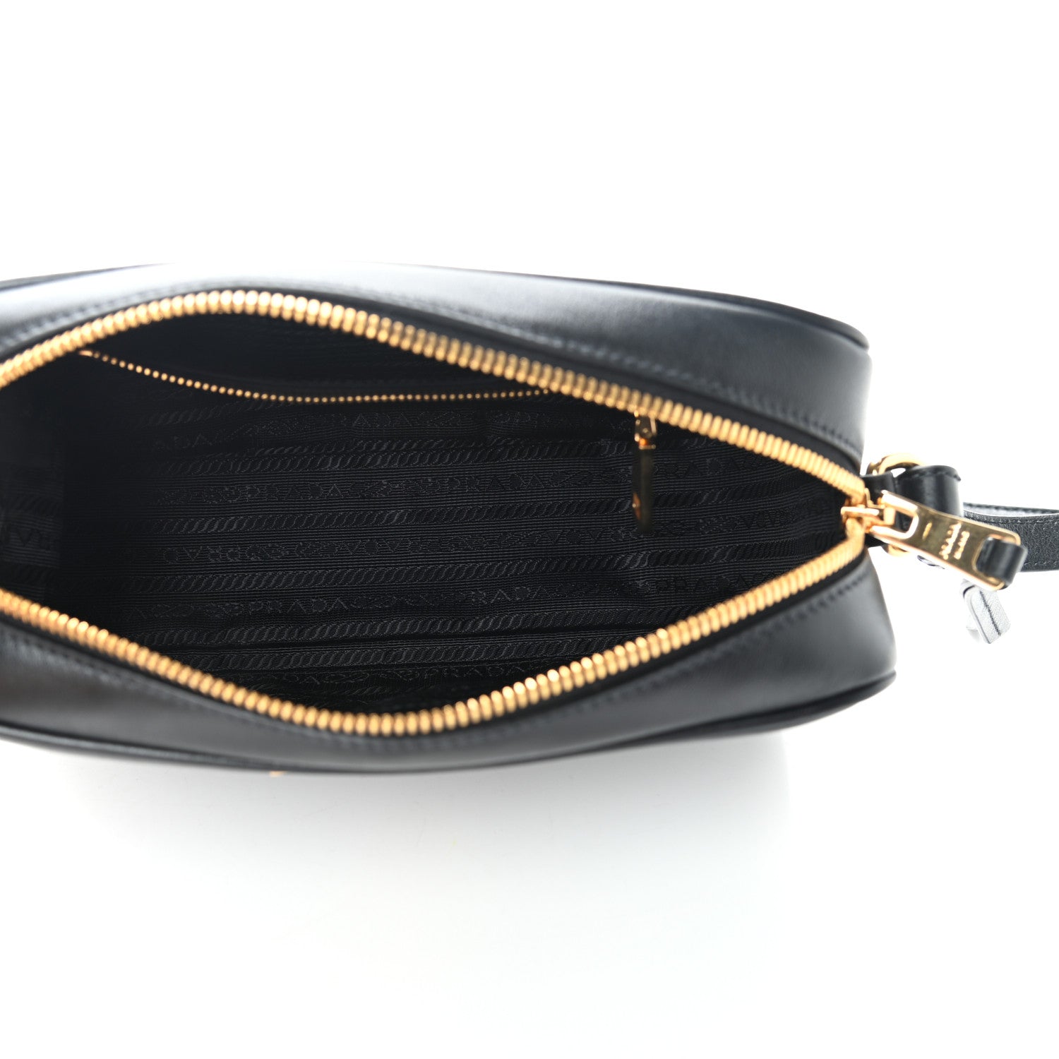 Prada Grace Lux Black Smooth Calf Leather Shoulder Camera Bag 1BH103