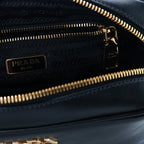 Prada Grace Lux Black Smooth Calf Leather Shoulder Camera Bag 1BH103