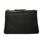 Prada Logo Tessuto Nylon Soft Calf Trim Black Cross Body Bag 1BH046