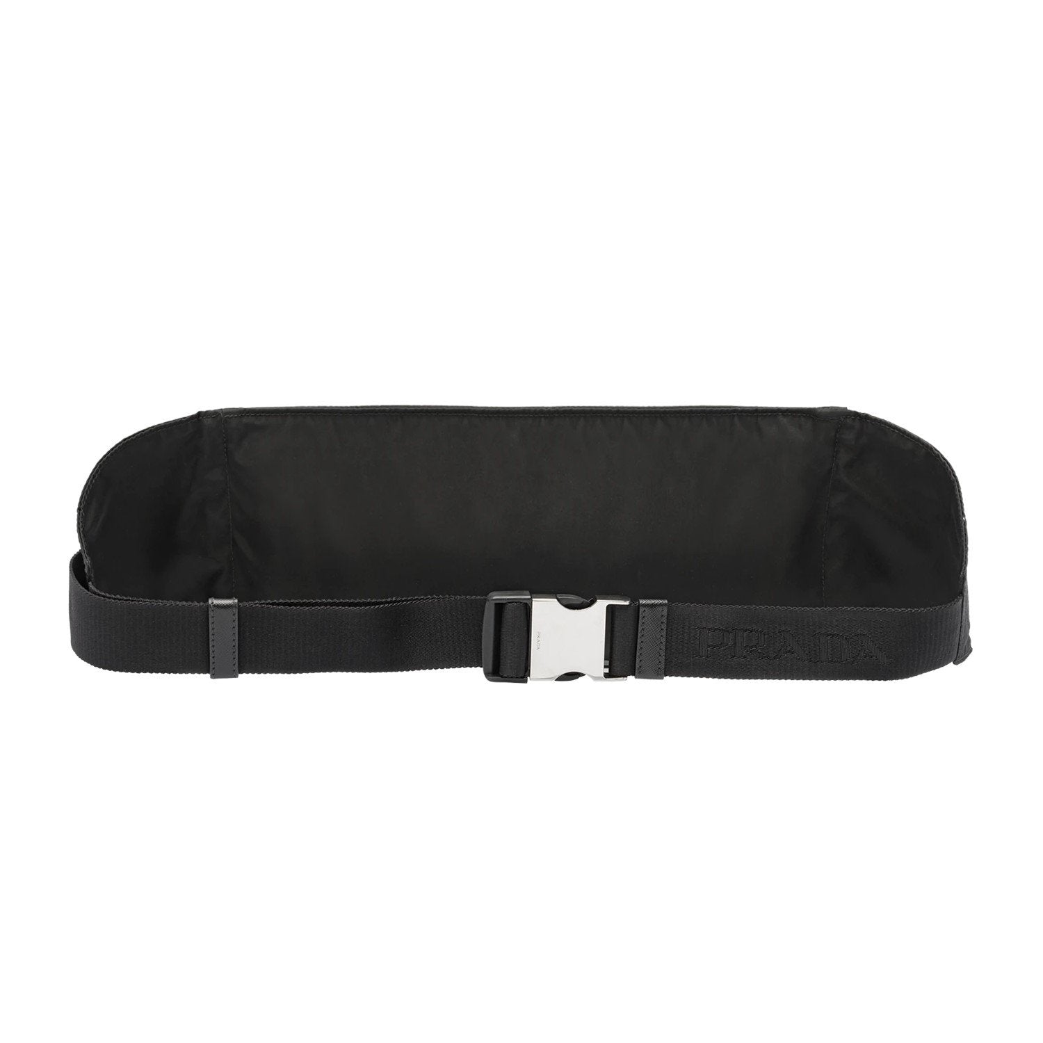 Prada Marsupio Black Nylon Saffiano Trim Triangle Logo Belt Bag 2VL132
